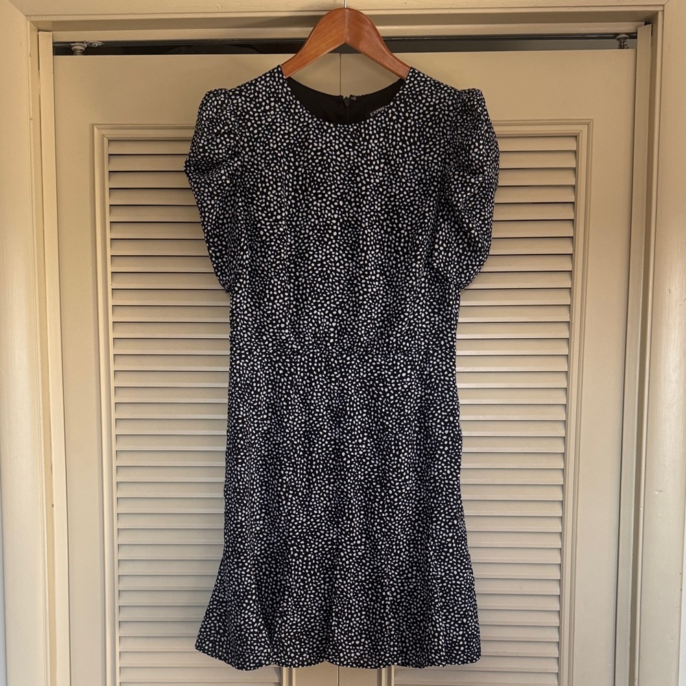 Express Navy Blue / Black and White  Mini Dress